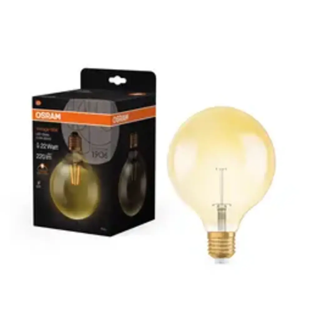Ledvance Zakelijk: Professionele LED Verlichting & Armaturen LED Lamp - E27 - Filament - 6.5W 720lm - 2400K Extra Warm Wit Licht | Vintage 1906 Globe 52