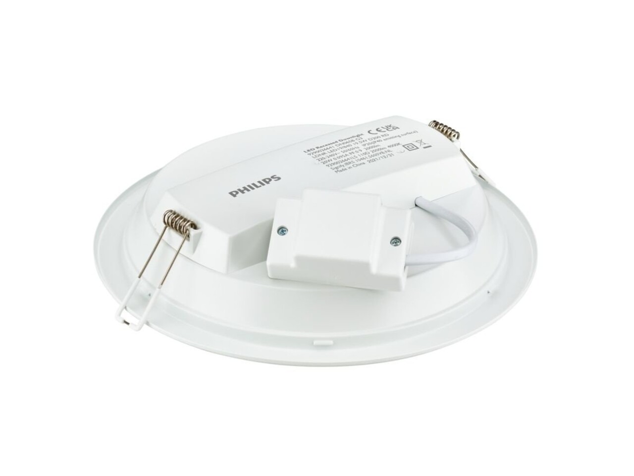 Philips LED Downlight Wit IP20 -  175MM Lediniare DN065B - 12W 1200Lm - 830-840-865 3000-6500K Multi Color Switch | 110Gr Stralingshoek - Zaagmaat 150MM