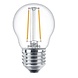 Philips LED Verlichting | Officieel distributeur Corepro LEDluster E27 Kogel Filament Helder 2W 250lm - 827 Zeer Warm Wit | Vervangt 25W