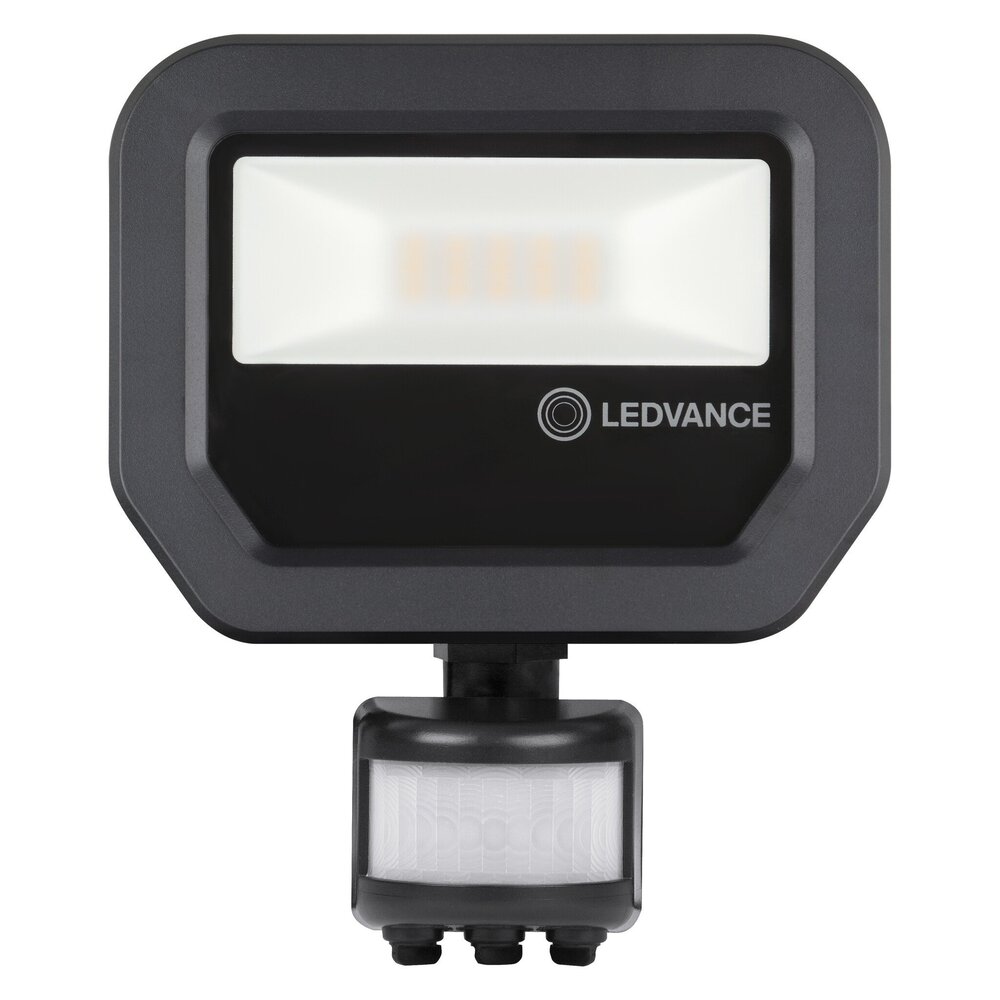 Ledvance Zakelijk: Professionele LED Verlichting & Armaturen LED Breedstraler Sensor GEN 3 Zwart 8W 1200lm 100D - 840 Koel Wit | IP66 - Bewegings- en lichtsensor - Symmetrisch