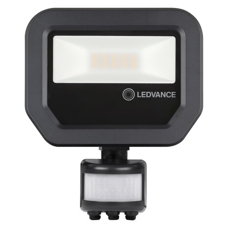 Ledvance Zakelijk: Professionele LED Verlichting & Armaturen LED Breedstraler Sensor GEN 3 Zwart 8W 1200lm 100D - 840 Koel Wit | IP66 - Bewegings- en lichtsensor - Symmetrisch