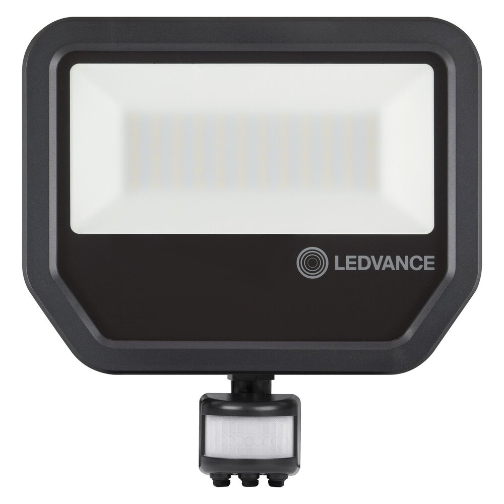 Ledvance Zakelijk: Professionele LED Verlichting & Armaturen | voor de installateur LED Breedstraler IP66 - Sensor Zwart - 41W 6000Lm - 4000k 840 Helder Wit | IK07  Schemer en Bewegingssensor - 1M aansluitkabel