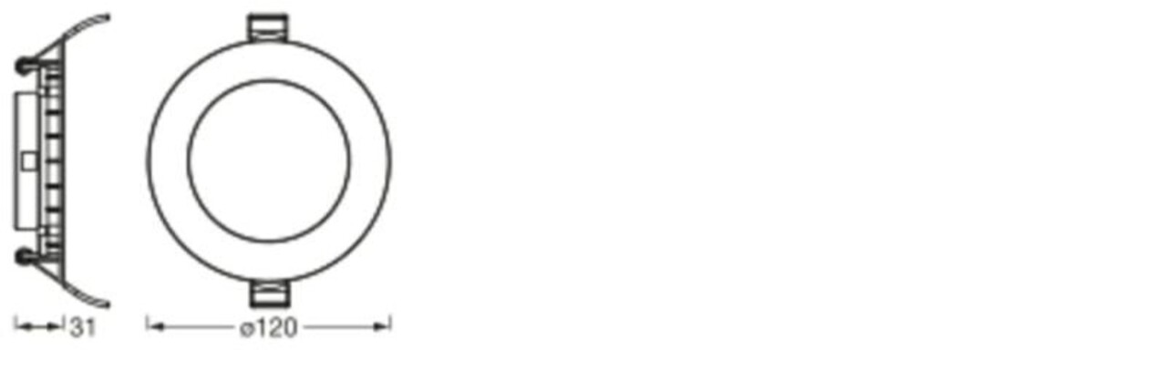 Ledvance Zakelijk: Professionele LED Verlichting & Armaturen | voor de installateur LED Downlight Slim Recess Wit 8W 550lm 110D - 840 Koel Wit | 120mm - Zaagmaat 105mm