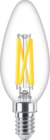 Philips LED Verlichting | Officieel distributeur LED Lamp - MASTER - E14 Kaars Filament Helder - 3.4W 470lm - 922-927 Dim To Warm - Dimbaar | Beste Kleurweergave