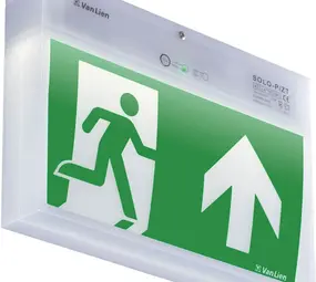 VanLien Noodverlichting: Vluchtwegsignalering  voor de installateur LED Noodverlichting Plafondopbouw armatuur IP54 - Continu - 3W 5000K | Zelftest - Type SOLO-P/ZT