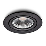 LCB LED Europe  LED Inbouwspot 85mm - IP54 Zwart - 5W 450Lm - 927 2700K Warm Wit | Geschikt voor badkamer - Zaagmaat 75MM - Dimbaar - 230v