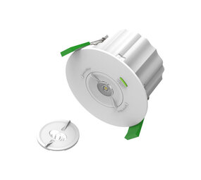 Ledvance Zakelijk: Professionele LED Verlichting & Armaturen LED Noodverlichting Inbouwspot - 1.3W 200Lm - Wit 104MM - 5700K 857 Daglicht | Zelftest functie -  Anti Paniek verlichting - Zaagmaat 95MM