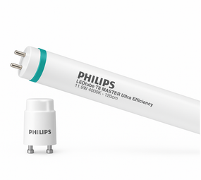 Philips LED Verlichting | Officieel distributeur LED Buis T8 MASTER (EM/Mains) Ultra Efficiency 11.9W 2500lm - 840 Koel Wit | 120cm - Vervangt 36W
