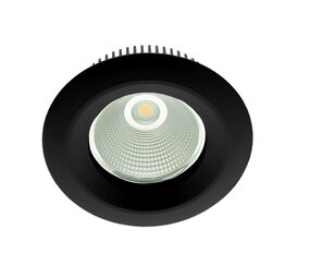 LED Downlight IP54 - PLUTO 238MM - Zwart - 9.2W 1100Lm | 840 4000K | Zaagmaat 165MM + Wieland GST18-3