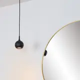 Lucide LED Design Hanglamp Badkamer GU10 IP44 - FAVORI Zwart - 1-Lichts | IP44 - GU10 Fitting - Geschikt voor Hue