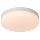 Lucide LED Plafond Wandlamp IP44 - BISKIT Wit  280MM - 18W 1150Lm - 2700K 827 Warm Wit | Schemer &  bewegingsensor Lucide LED Plafond Wandlamp IP44 - BISKIT Wit  280MM - 18W 1150Lm - 2700K 827 Warm Wit | Schemer &  bewegingsensor