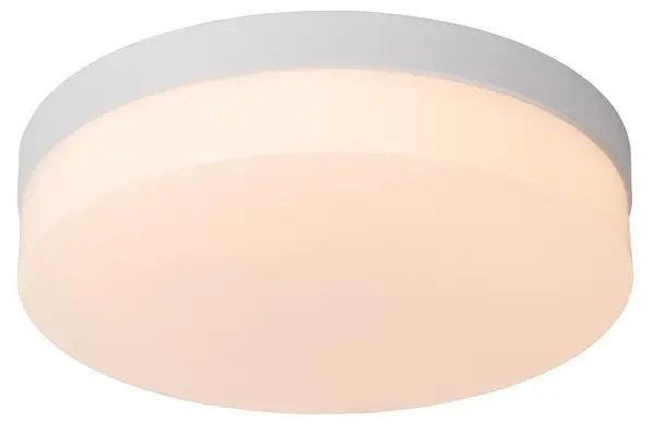 Lucide LED Plafond Wandlamp IP44 - BISKIT Wit 280MM - 18W 1150Lm - 2700K 827 Warm Wit | Schemer & bewegingsensor Lucide LED Plafond Wandlamp IP44 - BISKIT Wit 280MM - 18W 1150Lm - 2700K 827 Warm Wit | Schemer & bewegingsensor
