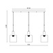 LCB LED Europe  Hanglamp 72cm balk LED -  3x E27 fitting - Smoky Glas - 2 Jaar Garantie