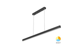 LCB LED Hanglamp 120cm balk LED - 30W 3000Lm -Zwart -  CCT Switch (3000/4000/6500K) - Niet Dimbaar LCB LED Hanglamp 120cm balk LED - 30W 3000Lm -Zwart -  CCT Switch (3000/4000/6500K) - Niet Dimbaar