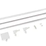 Lucide 1-Fase Spanningsrail Track Railsysteem | Starter Set Compleet - Wit - 2 meter incl. aansluitmateriaal