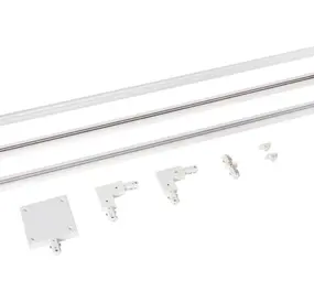 Lucide 1-Fase Spanningsrail Track Railsysteem | Starter Set Compleet - Wit - 2 meter incl. aansluitmateriaal