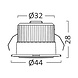 Braytron LED mini inbouwspot 10° - 3W -3000K - wit / zwart / zilver IP54 Braytron LED mini inbouwspot 10° - 3W -3000K - wit / zwart / zilver IP54
