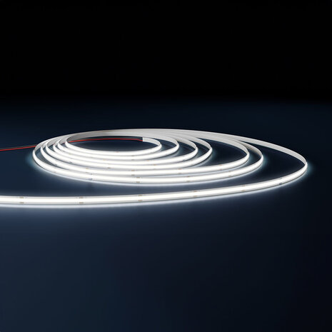 Braytron LED Strip 24V COB IP20 - 10 Meter - 10W 1050Lm - 6500K 865 Daglicht wit  | 8MM - 24V DC