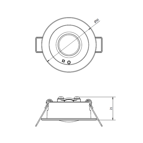 LCB LED LED Nood Inbouwspot Wit - 228Lumen - Nood Antipaniekverlichting 3H - 45mm - 3.2V 3300mAh LiFePO4 accu - met extra lens