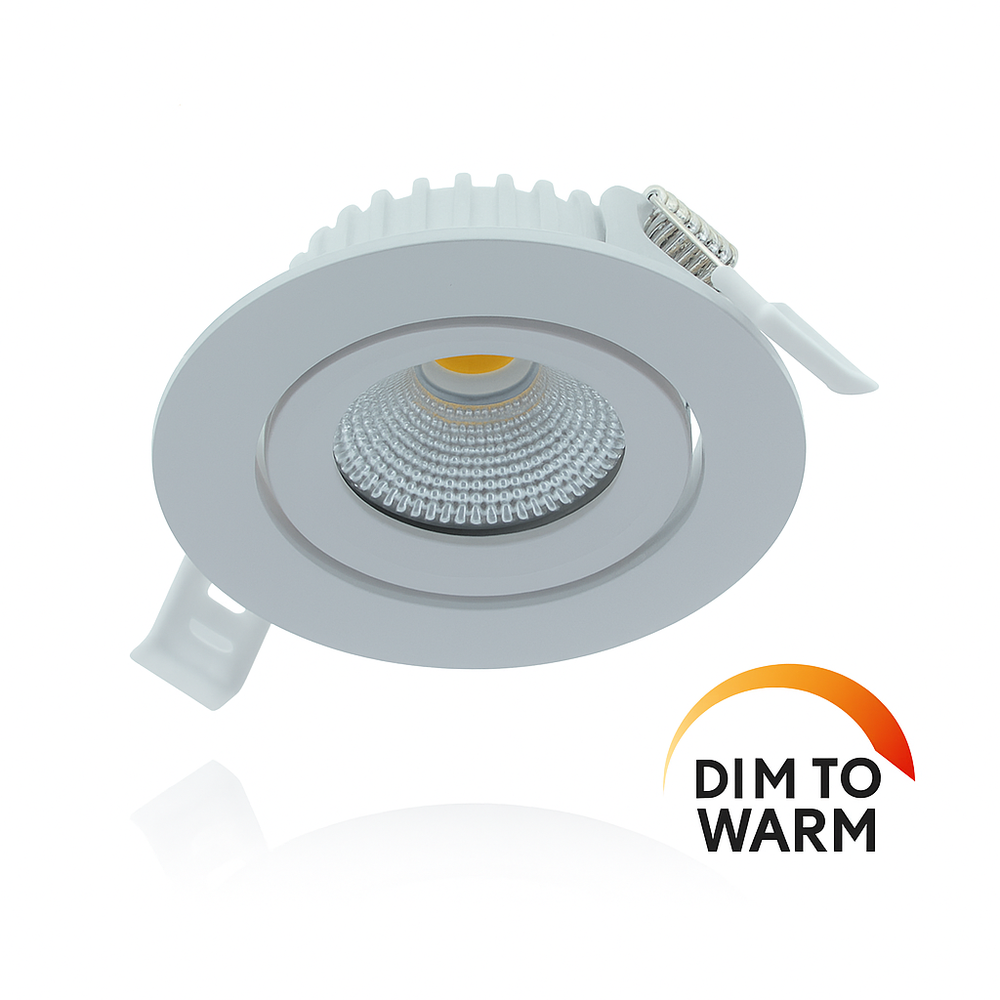 LCB LED Europe LED Inbouwspot 82mm - IP44 Wit - 5W 420Lm - DTW 822 - 827 Dim To warm | Zaagmaat 75mm - Dimtone Dimbaar 230v LCB LED Europe LED Inbouwspot 82mm - IP44 Wit - 5W 420Lm - DTW 822 - 827 Dim To warm | Zaagmaat 75mm - Dimtone Dimbaar 230v