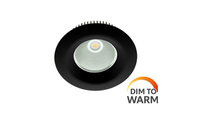 Macbright Dimbare LED Downlight IP54 Zwart  - PLUTO MINI 165MM - 9.2W 1104Lm  |  DTW 918-930 Dim To Warm  | TRIAC DIM - Zaagmaat 125MM + GST18i3