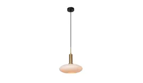 Lucide LED Hanglamp - SINGALA Mat glas - Goud / Messing | Ø 30 cm - 1xE27 fitting Lucide LED Hanglamp - SINGALA Mat glas - Goud / Messing | Ø 30 cm - 1xE27 fitting