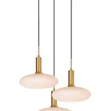 Lucide LED Hanglamp - SINGALA - Ø 55 cm - Mat glas - Goud / Messing | 3xE27 fitting