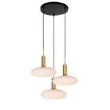 Lucide LED Hanglamp - SINGALA - Ø 55 cm - Mat glas - Goud / Messing | 3xE27 fitting Lucide LED Hanglamp - SINGALA - Ø 55 cm - Mat glas - Goud / Messing | 3xE27 fitting
