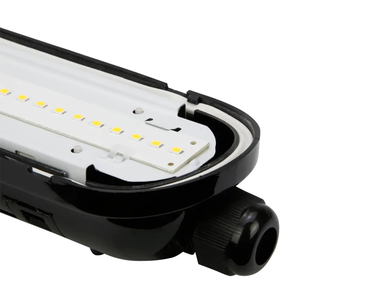 LED line verlichting - Betaalbare Professionele LED Oplossingen LED Montagebalk - IP65 - 120cm Zwart - LINKER TRI-PROOF - 40W 6000lm - 4000K 840 Helder Wit | IK08 5 jaar