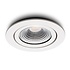 LED Inbouwspot IP54 - Wit Kantelbaar - 3W 270LM -  2200K Warm Wit - CRI90> | Zaagmaat 75mm - Inbouwdiepte 23mm - Triac Dimbaar  10% - 100%  - 50.000 branduur -  230v