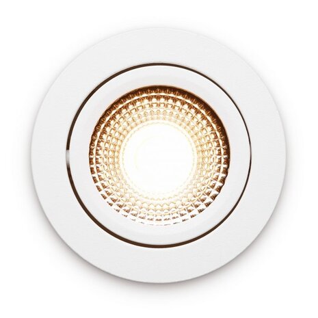 LCB LED LED Inbouwspot IP54 - Wit Kantelbaar - 3W 270LM - 2200K Warm Wit - CRI90> | Zaagmaat 75mm - Inbouwdiepte 23mm - Triac Dimbaar 10% - 100% - 50.000 branduur - 230v LCB LED LED Inbouwspot IP54 - Wit Kantelbaar - 3W 270LM - 2200K Warm Wit - CRI90> | Zaagmaat 75mm - Inbouwdiepte 23mm - Triac Dimbaar 10% - 100% - 50.000 branduur - 230v