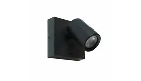 LED Bedlamp / Wandlamp - Richtspot Master Zwart - 5W 400Lm - 3000K 830 Warm wit |  GU10 Fitting  - Met USB A + C oplaadpunt LED Bedlamp / Wandlamp - Richtspot Master Zwart - 5W 400Lm - 3000K 830 Warm wit |  GU10 Fitting  - Met USB A + C oplaadpunt