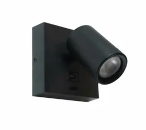 Artdelight LED Bedlamp / Wandlamp - Richtspot Master Zwart - 5W 400Lm - 3000K 830 Warm wit |  GU10 Fitting  - Met USB A + C oplaadpunt