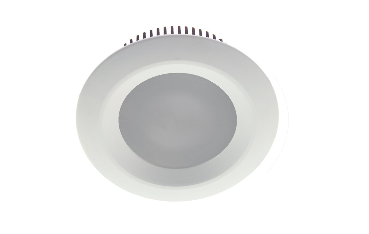 Macbright LED IP54 Downlight Pluto Mat Glas Buitenmaat 205MM - Wit - 4000K 840 - 16W 2000Lm | Zaagmaat 165MM + GST18/3 Wieland