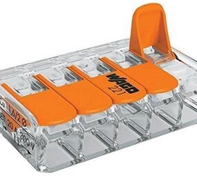 Wago Zakelijk: Professionele Lasklemmen & Verbindingstechniek | Groothandel 5-Voudige Wago Verbindingsklem Compact 221-415 |  8 stuks