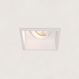LCB LED Europe  Inbouwspot armatuur IP20 - Vierkant REX 92MM - Matt Wit - 1-Lichts | GU10 Fitting - Kantelbaar 30° - Zaagmaat 86MM