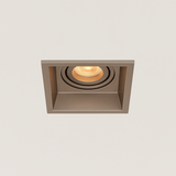 LCB LED Inbouwspot armatuur IP20 - Vierkant REX 92MM - Champagne - 1-Lichts | GU10 Fitting - Kantelbaar 30° - Zaagmaat 86MM LCB LED Inbouwspot armatuur IP20 - Vierkant REX 92MM - Champagne - 1-Lichts | GU10 Fitting - Kantelbaar 30° - Zaagmaat 86MM