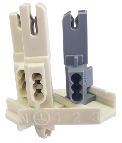 3-Pins Connector retrofit module - WAGO VEKO Compatibel  | Pulsar DTX series - Geschikt voor Trilux, Regiolux, Norton, Siteco, Fluolite, Ludwig