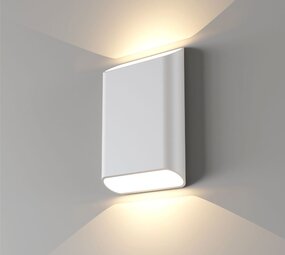 Artdelight LED Wandlamp IP65 -  Up Down light -  DIAZ L Wit - 12W 1090Lm - DTW 918- 930 1800K-3000K Dim to Warm | 5 jaar garantie