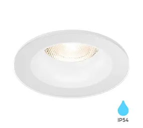 LCB LED Europe  Inbouwspots rond - Wit - Ø70 mm - Geschikt voor Badkamer IP54