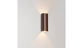 Artdelight LED Wandlamp  Up Down - Rond Brons Geborsteld - 2x6W 2x540lm - 2700K 830 - Dimbaar