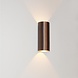 LED Wandlamp Up Down - Rond Brons Geborsteld - 2x6W 2x540lm - 2700K 830 - Dimbaar LED Wandlamp Up Down - Rond Brons Geborsteld - 2x6W 2x540lm - 2700K 830 - Dimbaar