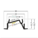 Topmet LED Strip profiel - Diagonaal 14 F/TY - aluminium geanodiseerd Topmet LED Strip profiel - Diagonaal 14 F/TY - aluminium geanodiseerd