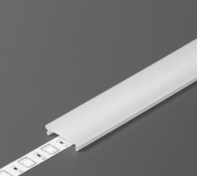 Topmet LED Strip profiel - Diagonaal 14 F/TY - Afdekkap Opaal melk wit - 2000 mm