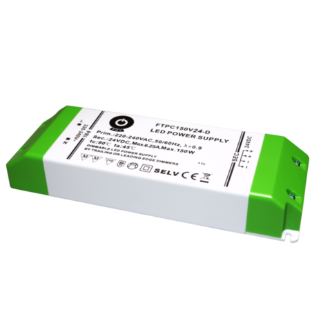 LED voedingsadapter dimbaar - 24V 150W 6.25A - IP20 LED voedingsadapter dimbaar - 24V 150W 6.25A - IP20