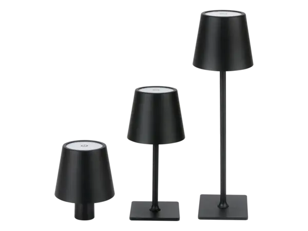 LED line verlichting - Betaalbare Professionele LED Oplossingen LED Tafellamp IP54 – TAZA 3,5W – 400Lm – CCT 3000K/4000K/5000K – Zwart – 2x2000mAh Accu – 4in1 LITE | Draagbaar & Oplaadbaar Werklicht voor Binnen/Buiten