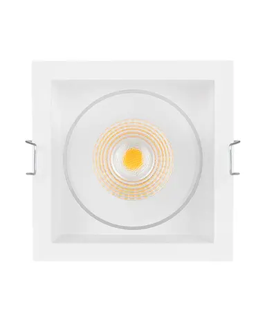 Ledvance Zakelijk: Professionele LED Verlichting & Armaturen LED Inbouwspot - Vierkant - Kantelbaar - 8W 650lm - 3000K Warm Wit - Wit Armatuur | IP20 - Zaagmaat Ø68mm - SPOT SQUARE DK ADJ