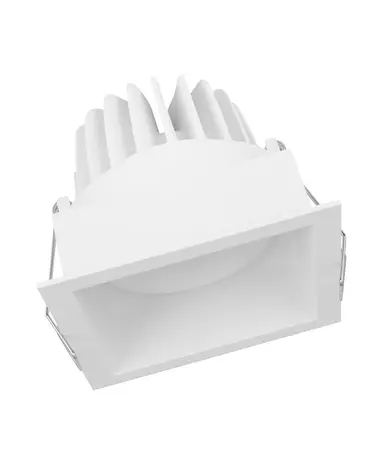 LED Inbouwspot - Vierkant - Kantelbaar - 8W 650lm - 3000K Warm Wit - Wit Armatuur | IP20 - Zaagmaat Ø68mm - SPOT SQUARE DK ADJ