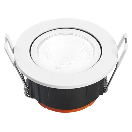 Ledvance Zakelijk: Professionele LED Verlichting & Armaturen LED Inbouwspot - IP65 - 6W 600lm - 4000K Koel Wit - Dimbaar - 60° Bundel - Kantelbaar - Zaagmaat Ø68MM - Buitenmaat Ø85MM | Voor Badkamer, Buiten & Vochtige Ruimtes