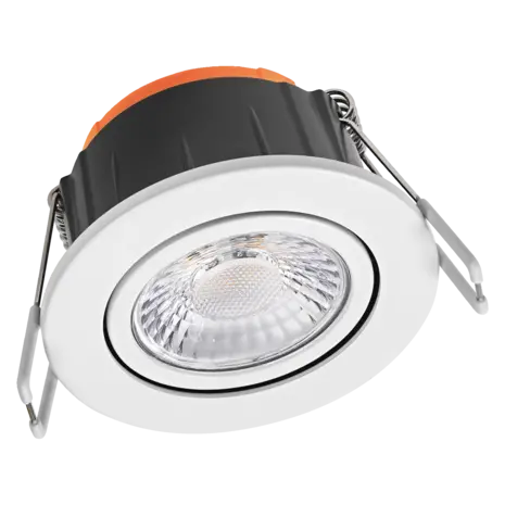 Ledvance Zakelijk: Professionele LED Verlichting & Armaturen LED Inbouwspot - IP65 - 6W 600lm - 4000K Koel Wit - Dimbaar - 60° Bundel - Kantelbaar - Zaagmaat Ø68MM - Buitenmaat Ø85MM | Voor Badkamer, Buiten & Vochtige Ruimtes